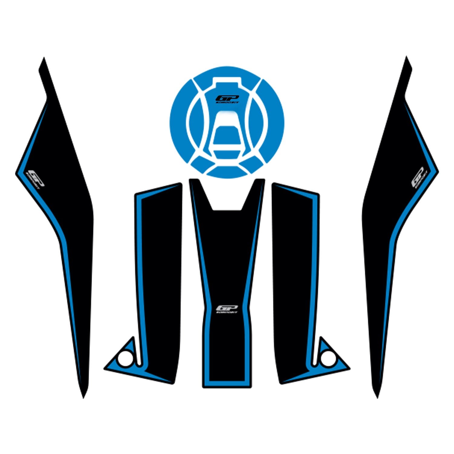 GP Kompozit Zontes ZT368T-G 2026 Uyumlu Tank Pad Mavi