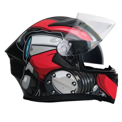 GP NERO MKS003-MBB4R Güneş Vizörlü Şeffaf Full Face Motosiklet Kaskı