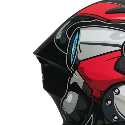 GP NERO MKS003-MBB4R Güneş Vizörlü Şeffaf Full Face Motosiklet Kaskı