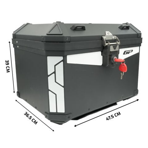 GP Kompozit Base Universal 63 lt Alüminyum Motosiklet Çantası Siyah
