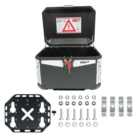 GP Kompozit Base Universal 63 lt Alüminyum Motosiklet Çantası Siyah