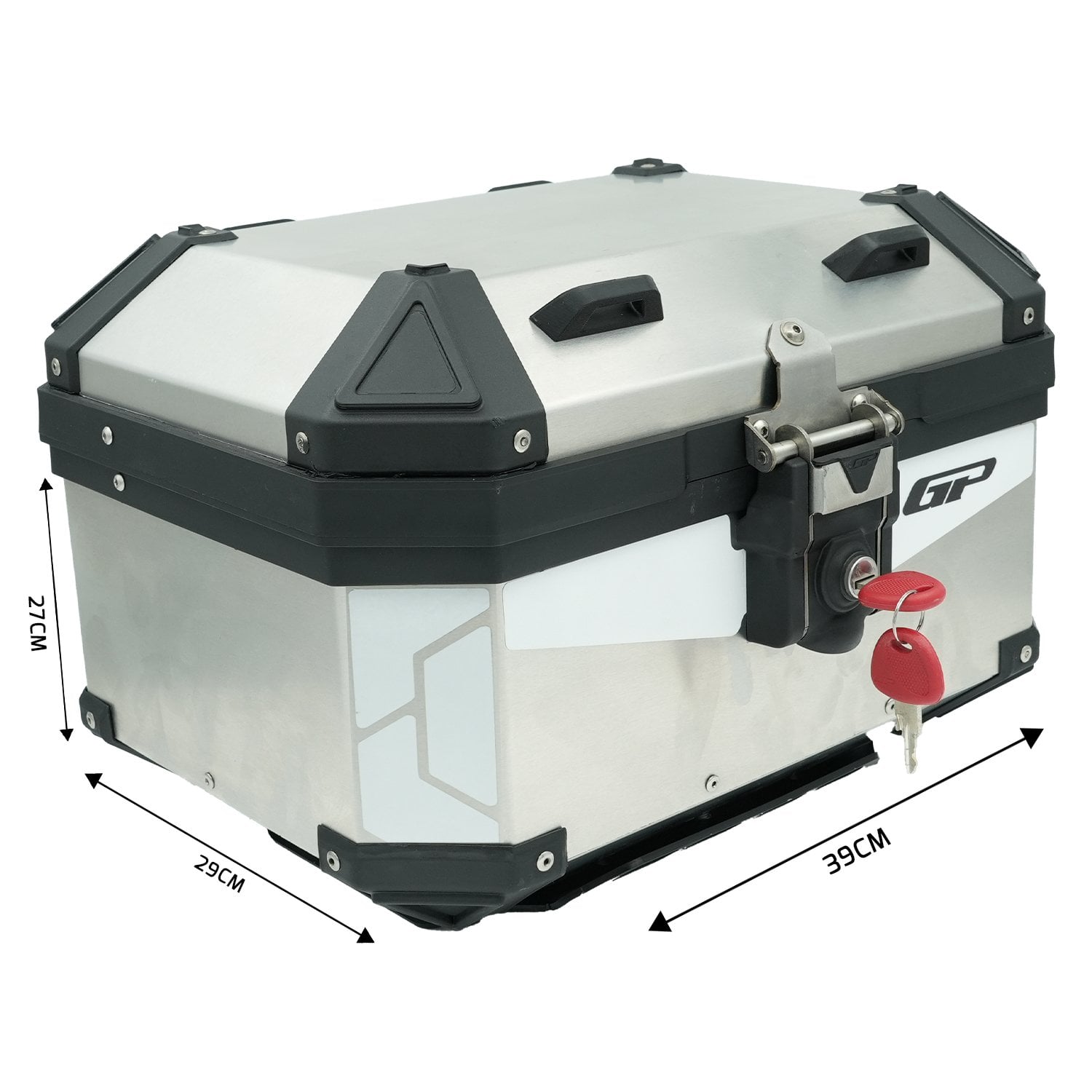 GP Kompozit Base Universal 27 lt Alüminyum Motosiklet Çantası Gri