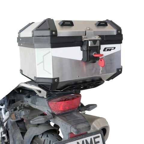GP Kompozit Base Universal 27 lt Alüminyum Motosiklet Çantası Gri