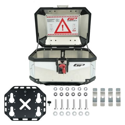 GP Kompozit Base Universal 27 lt Alüminyum Motosiklet Çantası Gri