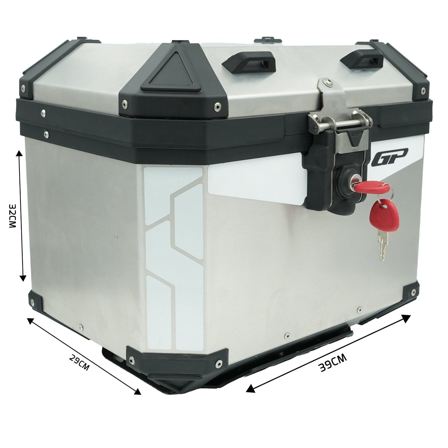 GP Kompozit Base Universal 32 lt Alüminyum Motosiklet Çantası Gri
