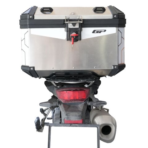 GP Kompozit Base Universal 58 lt Alüminyum Motosiklet Çantası Gri