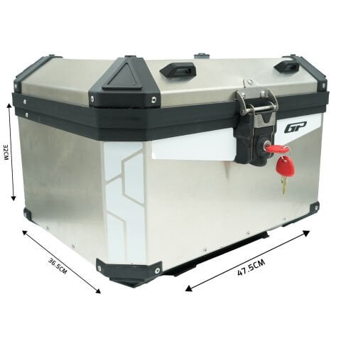 GP Kompozit Base Universal 51 lt Alüminyum Motosiklet Çantası Gri