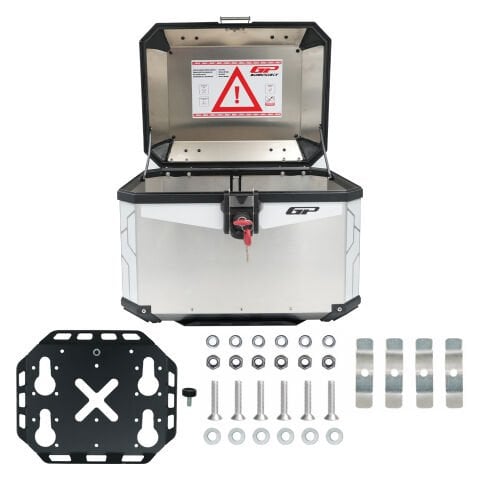 GP Kompozit Base Universal 63 lt Alüminyum Motosiklet Çantası Gri