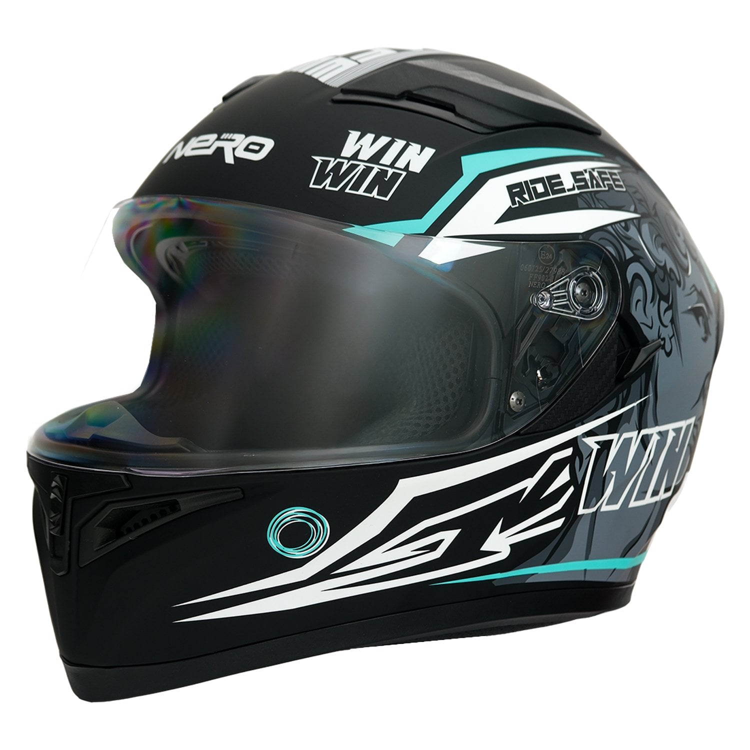 GP NERO MKS003-MBB2G Güneş Vizörlü Şeffaf Full Face Motosiklet Kaskı