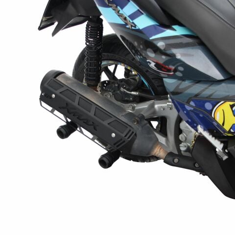 GP Kompozit Yamaha XMAX 250 2011-2017 Uyumlu Egzoz Koruma Kapağı Siyah