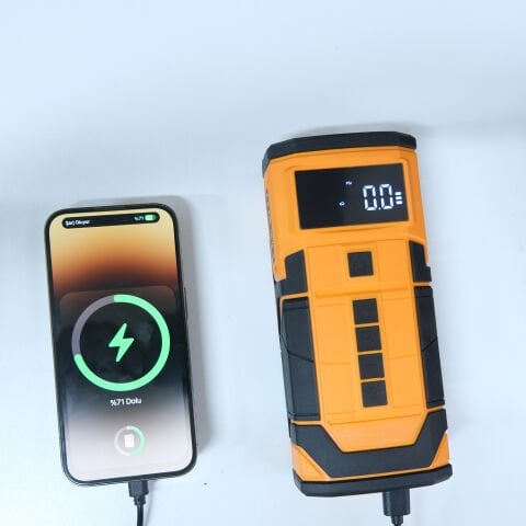 GP Kompozit LTK002 4in1 150 PSI 8000 mAh Akü Takviyeli Taşınabilir Şarjlı Hava Pompası