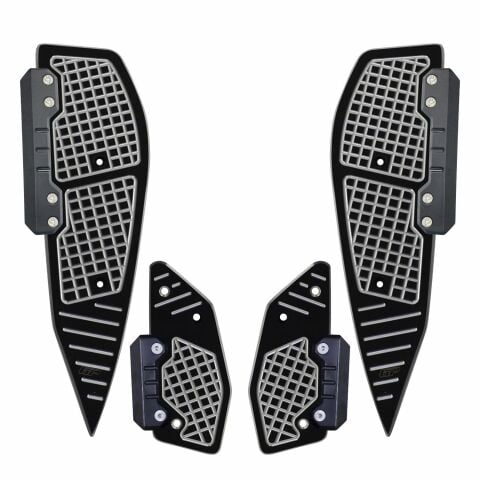 GP Kompozit Yamaha XMAX 250-400 2018-2022 Uyumlu Basamak Alüminyum Gri