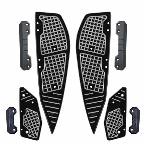 GP Kompozit Yamaha XMAX 250-400 2018-2022 Uyumlu Basamak Alüminyum Gri