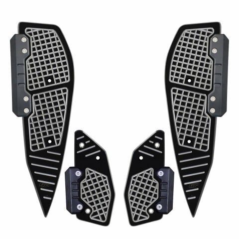 GP Kompozit Yamaha XMAX 250-400 2018-2022 Uyumlu Basamak Alüminyum Gri