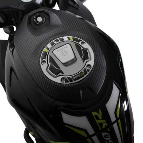 GP Kompozit CF Moto 250 SR 2020-2024 Uyumlu Tank Pad Seti Turuncu - Mavi
