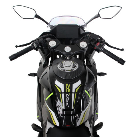 GP Kompozit CF Moto 250 SR 2020-2025 Uyumlu Tank Pad Seti Siyah - Kırmızı