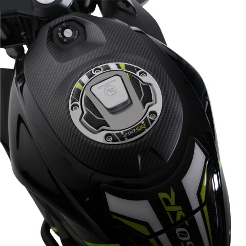 GP Kompozit CF Moto 250 SR 2020-2025 Uyumlu Tank Pad Seti Siyah - Kırmızı