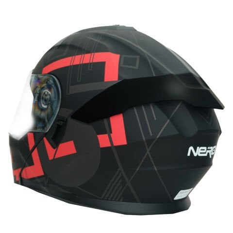 GP NERO MKS004-MBA1R Güneş Vizörlü Şeffaf Çene Açılır Motosiklet Kaskı