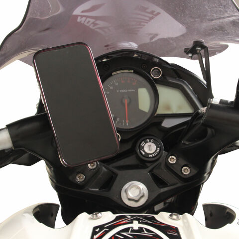 GP Kompozit Bajaj Pulsar NS 125 / NS 200 / RS 200 2011-2026 Uyumlu Telefon / Navigasyon Tutucu Gri