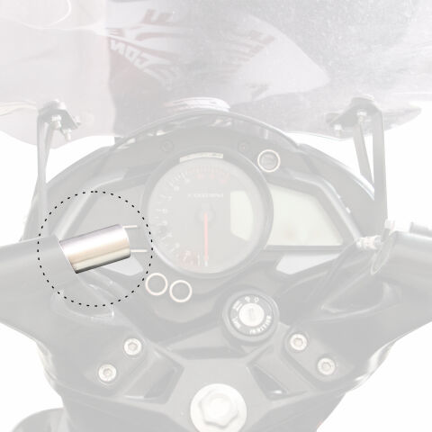 GP Kompozit Bajaj Pulsar NS 125 / NS 200 / RS 200 2011-2026 Uyumlu Telefon / Navigasyon Tutucu Gri