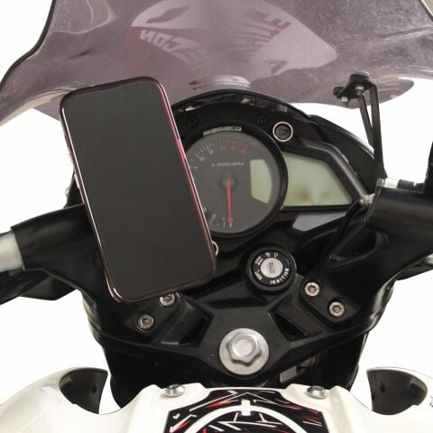 GP Kompozit Bajaj Pulsar NS 125 / NS 200 / RS 200 2011-2024 Uyumlu Telefon / Navigasyon Tutucu Gri