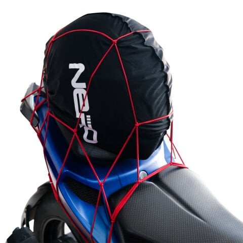 GP Kompozit Kırmızı Kask Filesi + 2 li Bagaj Lastiği + Buff