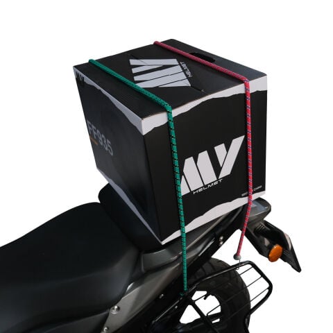 GP Kompozit Kırmızı Kask Filesi + 2 li Bagaj Lastiği + Buff
