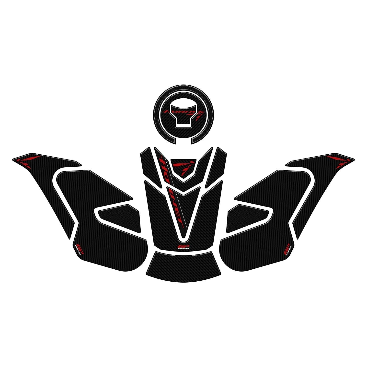 GP Kompozit Honda CB750 Hornet 2023-2024 Tank Pad Seti Karbon
