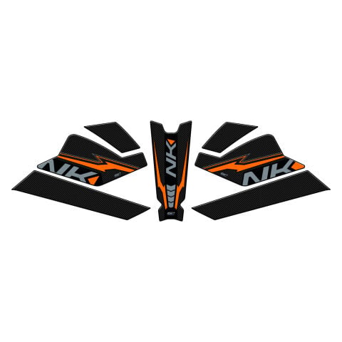GP Kompozit CF Moto 250 NK 2023-2026 Uyumlu Tank Pad Seti Turuncu