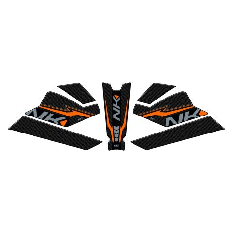GP Kompozit CF Moto 250 NK 2023-2026 Uyumlu Tank Pad Seti Turuncu