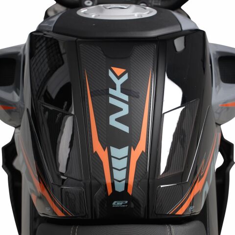 GP Kompozit CF Moto 250 NK 2023-2025 Uyumlu Tank Pad Seti Turuncu