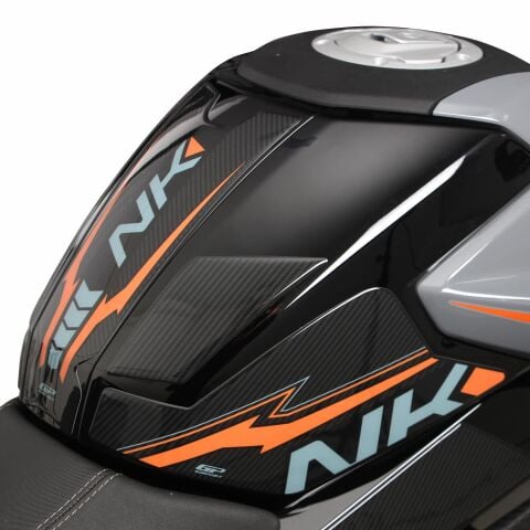 GP Kompozit CF Moto 250 NK 2023-2025 Uyumlu Tank Pad Seti Turuncu