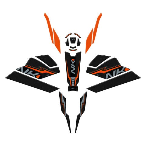 GP Kompozit CF Moto 250 NK 2023-2026 Uyumlu Full Pad Seti Turuncu