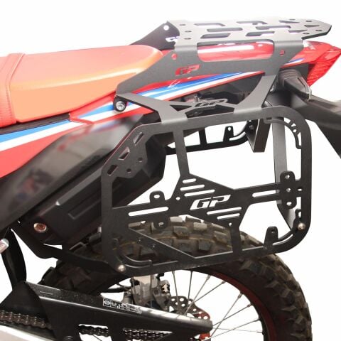 GP Kompozit Honda CRF250 Rally 2021-2025 Uyumlu Yan Çanta Demiri Siyah