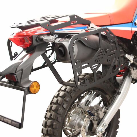 GP Kompozit Honda CRF250 Rally 2021-2025 Uyumlu Yan Çanta Demiri Siyah