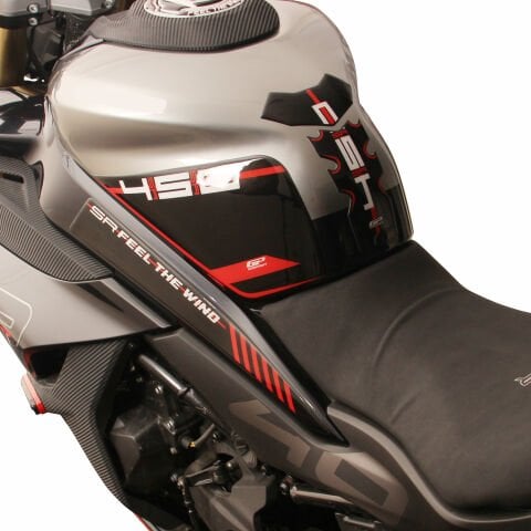 GP Kompozit CF Moto 450 SR 2023-2026 Uyumlu Tank Pad Seti Kırmızı