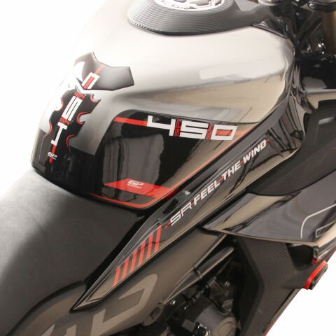 GP Kompozit CF Moto 450 SR 2023-2026 Uyumlu Tank Pad Seti Kırmızı