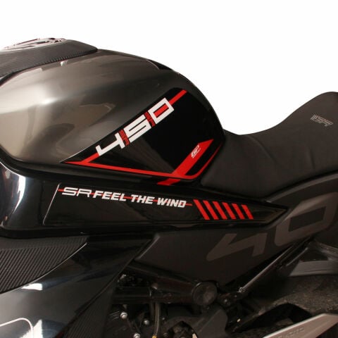 GP Kompozit CF Moto 450 SR 2023-2026 Uyumlu Tank Pad Seti Kırmızı