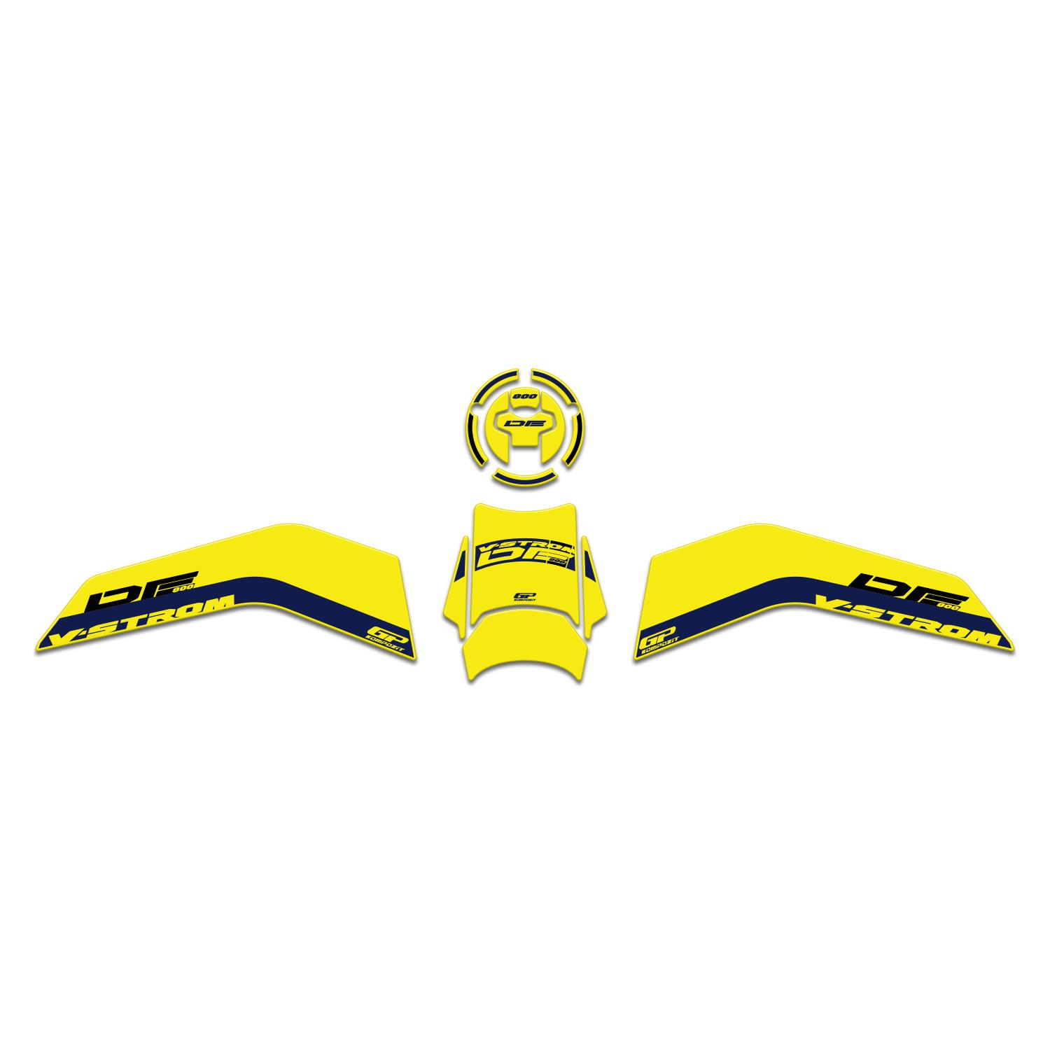 GP Kompozit Suzuki V-Strom 800 DE 2023-2024 Uyumlu Tank Pad Seti Sarı