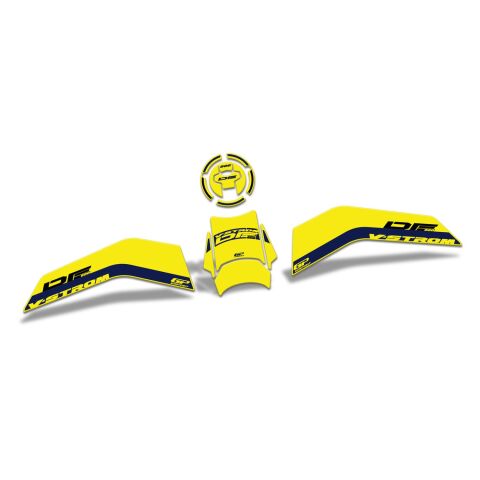 GP Kompozit Suzuki V-Strom 800 DE 2023-2024 Uyumlu Tank Pad Seti Sarı