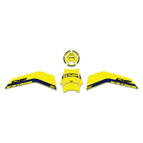 GP Kompozit Suzuki V-Strom 800 DE 2023-2024 Uyumlu Tank Pad Seti Sarı