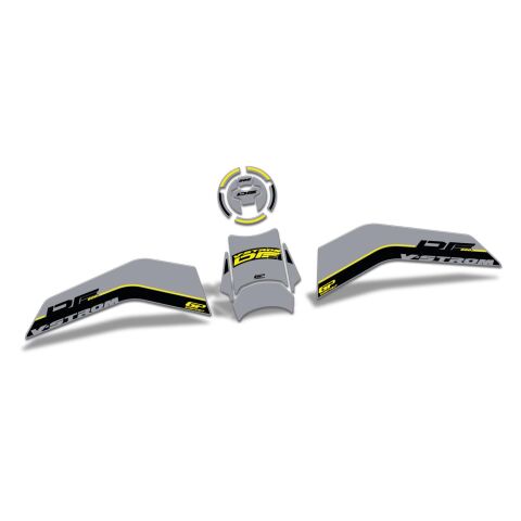 GP Kompozit Suzuki V-Strom 800 DE 2023-2024 Uyumlu Tank Pad Seti Gri