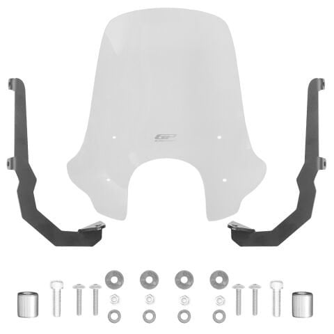 GP Kompozit SYM Fiddle 4 2022-2024 Uyumlu Gidon Bağlantılı Ön Cam Şeffaf