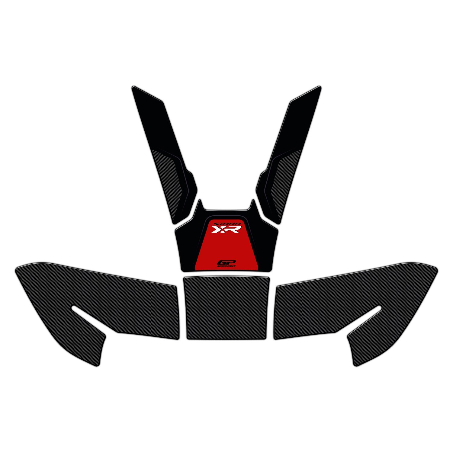 GP Kompozit BMW S 1000 XR 2015-2019 Uyumlu Tank Pad Seti Kırmızı
