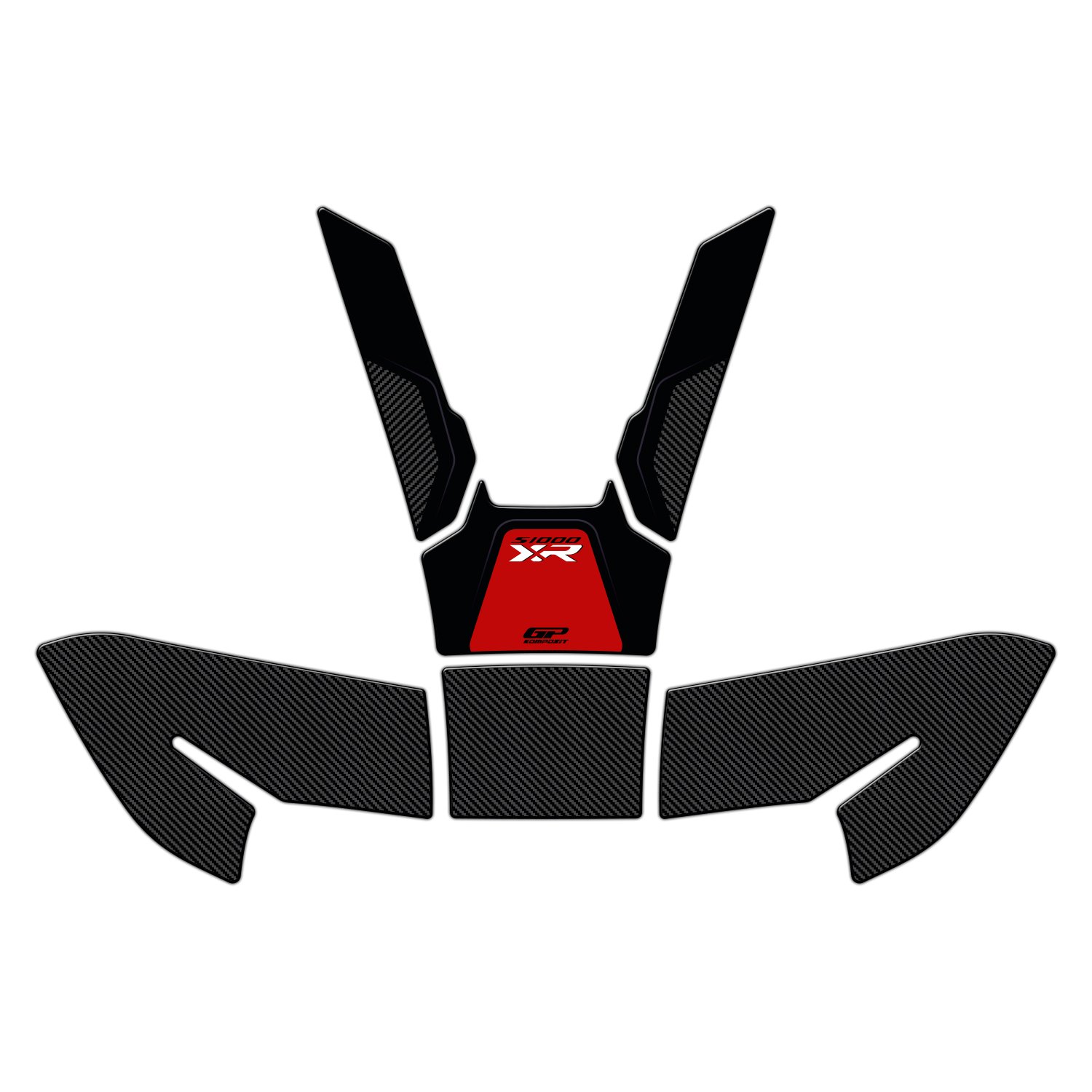 GP Kompozit BMW S 1000 XR 2015-2019 Uyumlu Tank Pad Seti Kırmızı