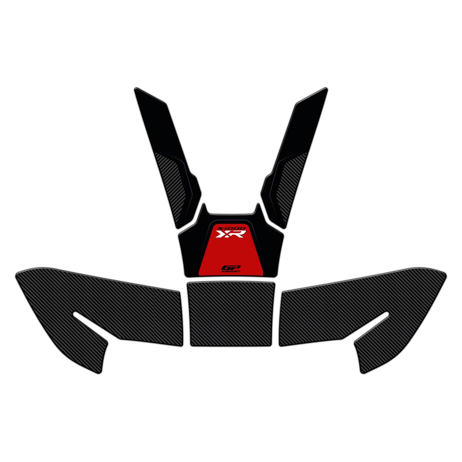 GP Kompozit BMW S 1000 XR 2015-2019 Uyumlu Tank Pad Seti Kırmızı