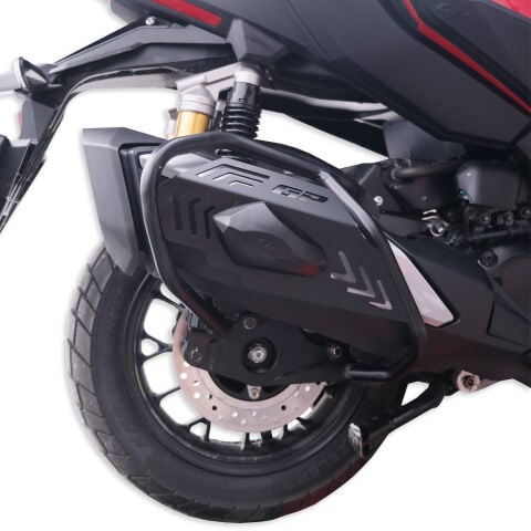 GP Kompozit Honda ADV 350 2025-2026 Uyumlu Kapaklı Egzoz Koruma Demiri Siyah