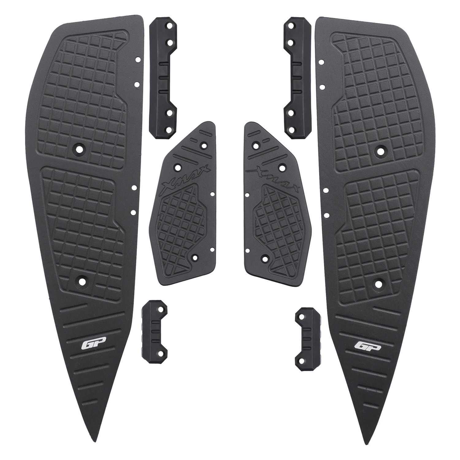 GP Kompozit Yamaha XMAX 250-400 2018-2022 Uyumlu Basamak Alüminyum Siyah