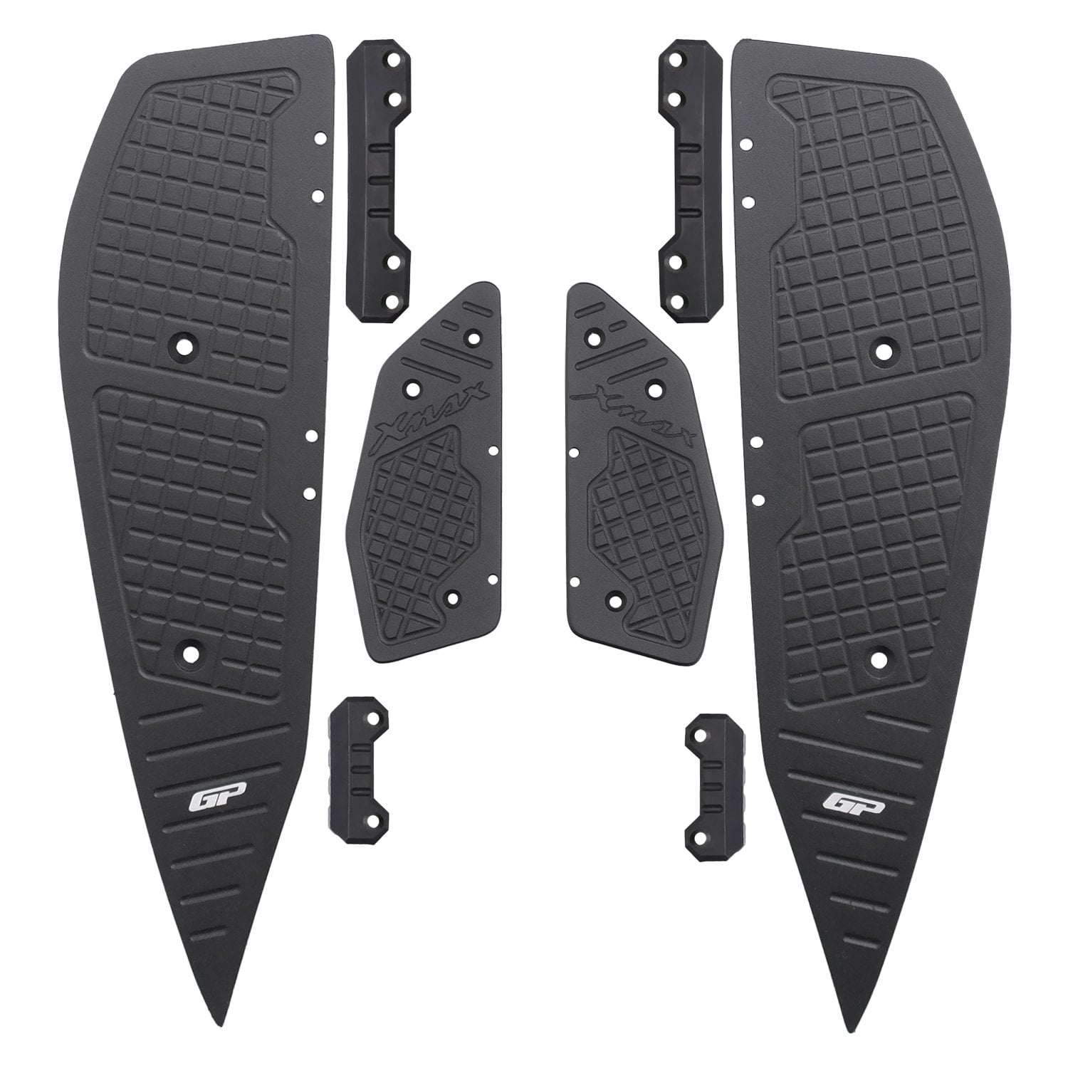 GP Kompozit Yamaha XMAX 250-400 2018-2022 Uyumlu Basamak Alüminyum Siyah