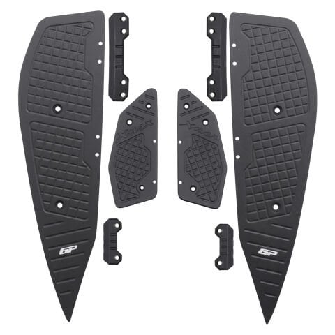 GP Kompozit Yamaha XMAX 250-400 2018-2022 Uyumlu Basamak Alüminyum Siyah